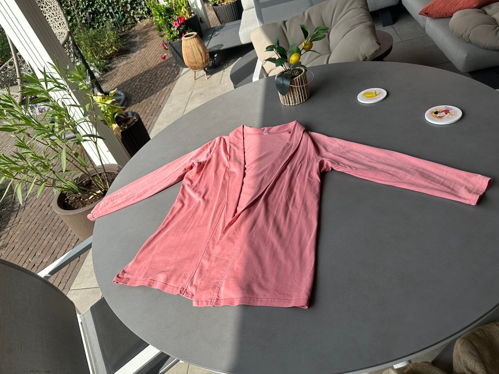 Roze jasje, maat L / 42, Verzenden, Maat 42/44 (L), Zo goed als nieuw, Jasje