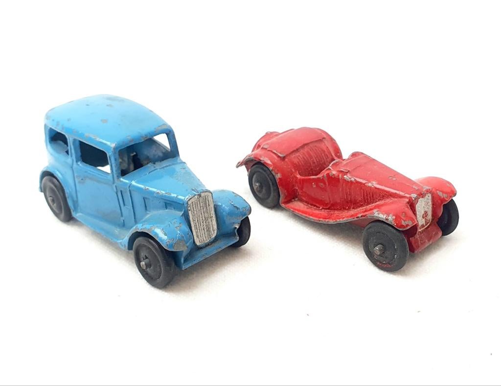 Dinky Toys 1:64 Ford Popular & MG Sportwagen Netjes Zeldzaam, Ophalen of Verzenden, Gebruikt, Auto