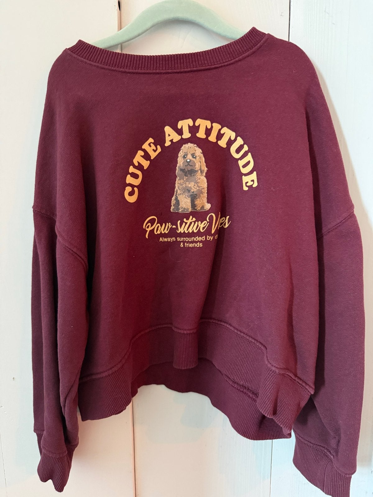 Zara trui met 'Cute Attitude' print - maat 131 cm (8-9 jaar), Ophalen of Verzenden, Gebruikt, Jongen of Meisje, Trui of Vest