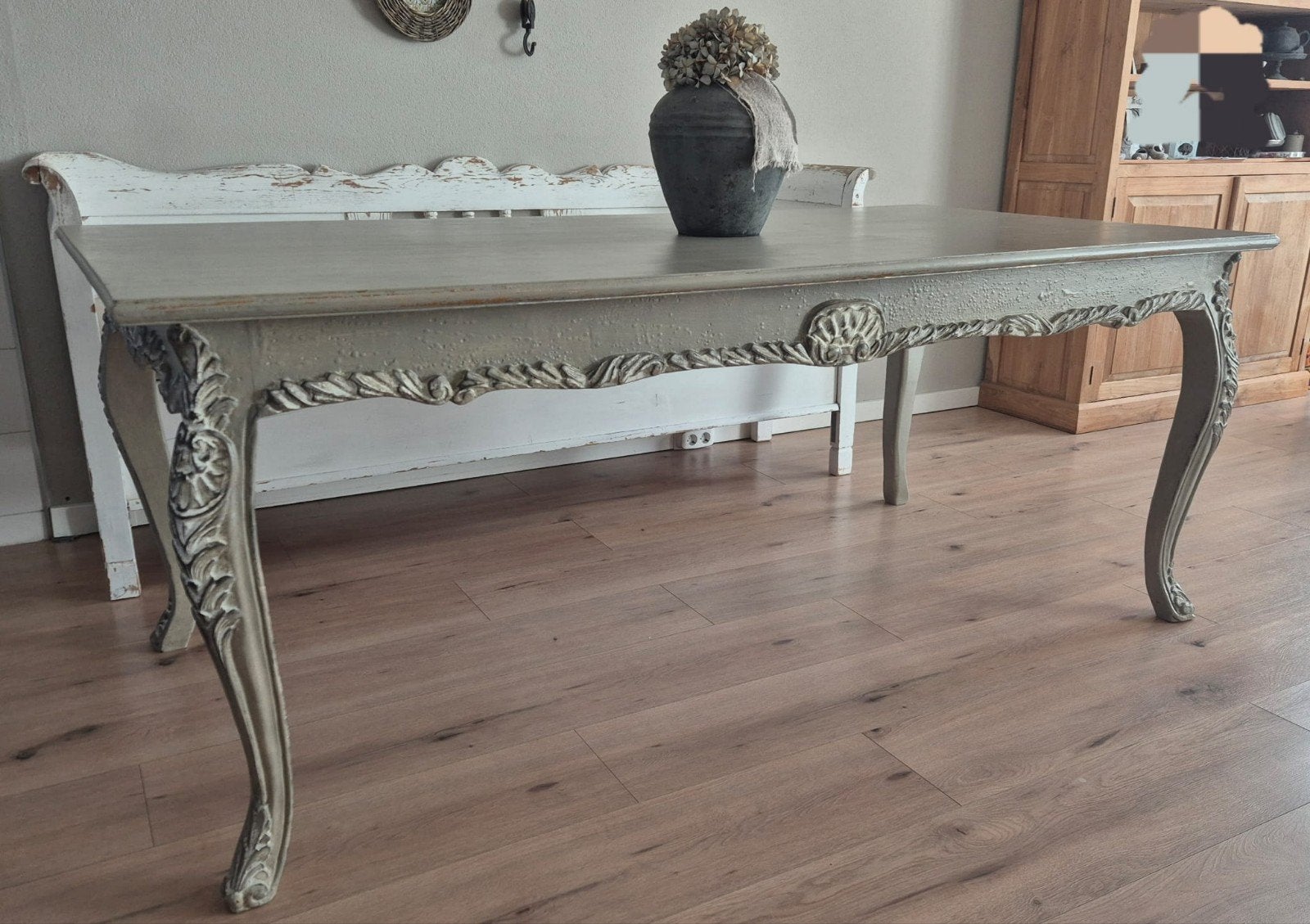 Landelijke eettafel, Ophalen, Gebruikt, 200 cm of meer, 50 tot 100 cm