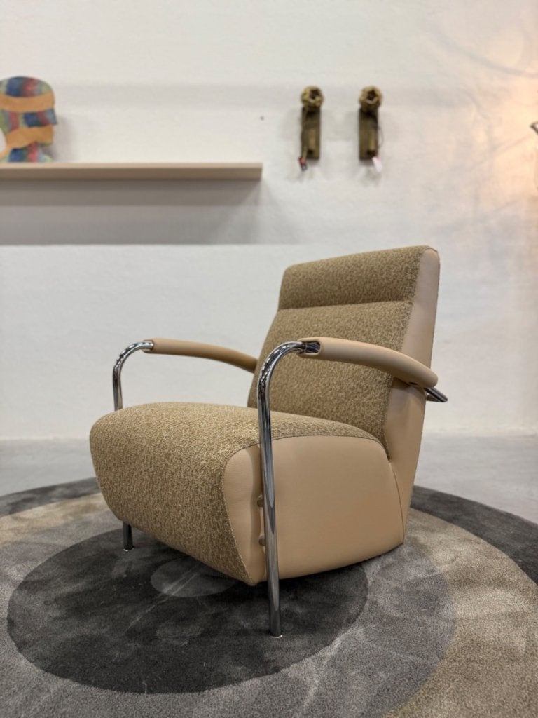 Nieuw Leolux Scylla Hoog Serra stof design stoel Firm, Huis en Inrichting, Leolux, Info@leolux.nl, Nieuw, 75 tot 100 cm