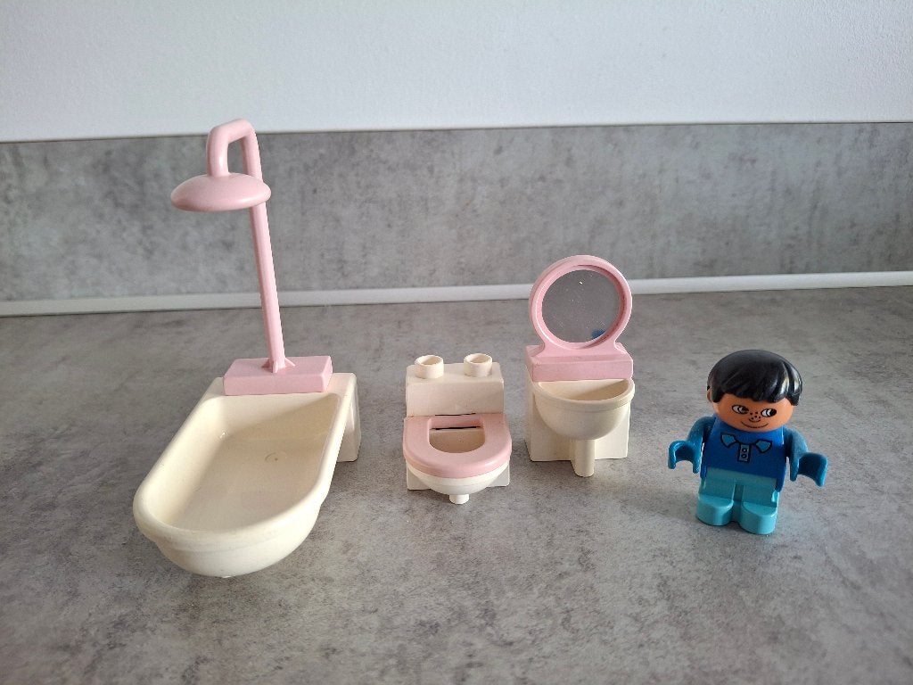 LEGO DUPLO Badkamer Set 2775 – Compleet (1991), Gebruikt, Ophalen of Verzenden, Compleet, Duplo