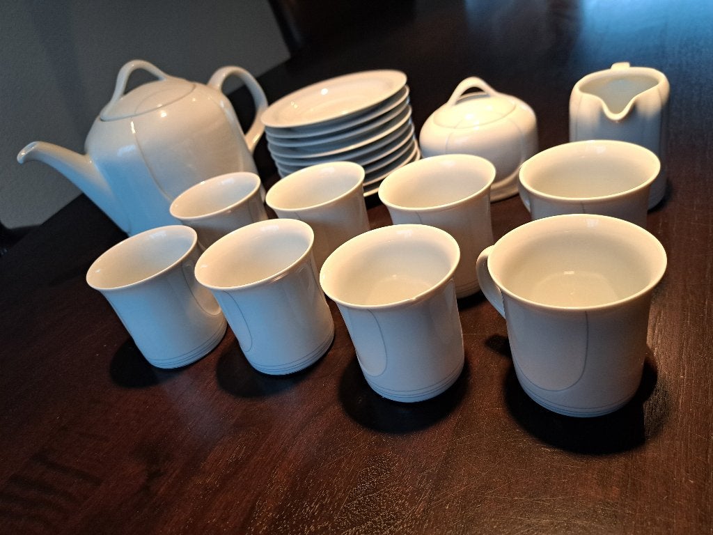 Theeservies kopjes/schotels/theepot/suiker/melk Eschenbach, Gebruikt, Overige merken, Ophalen of Verzenden, Overige stijlen