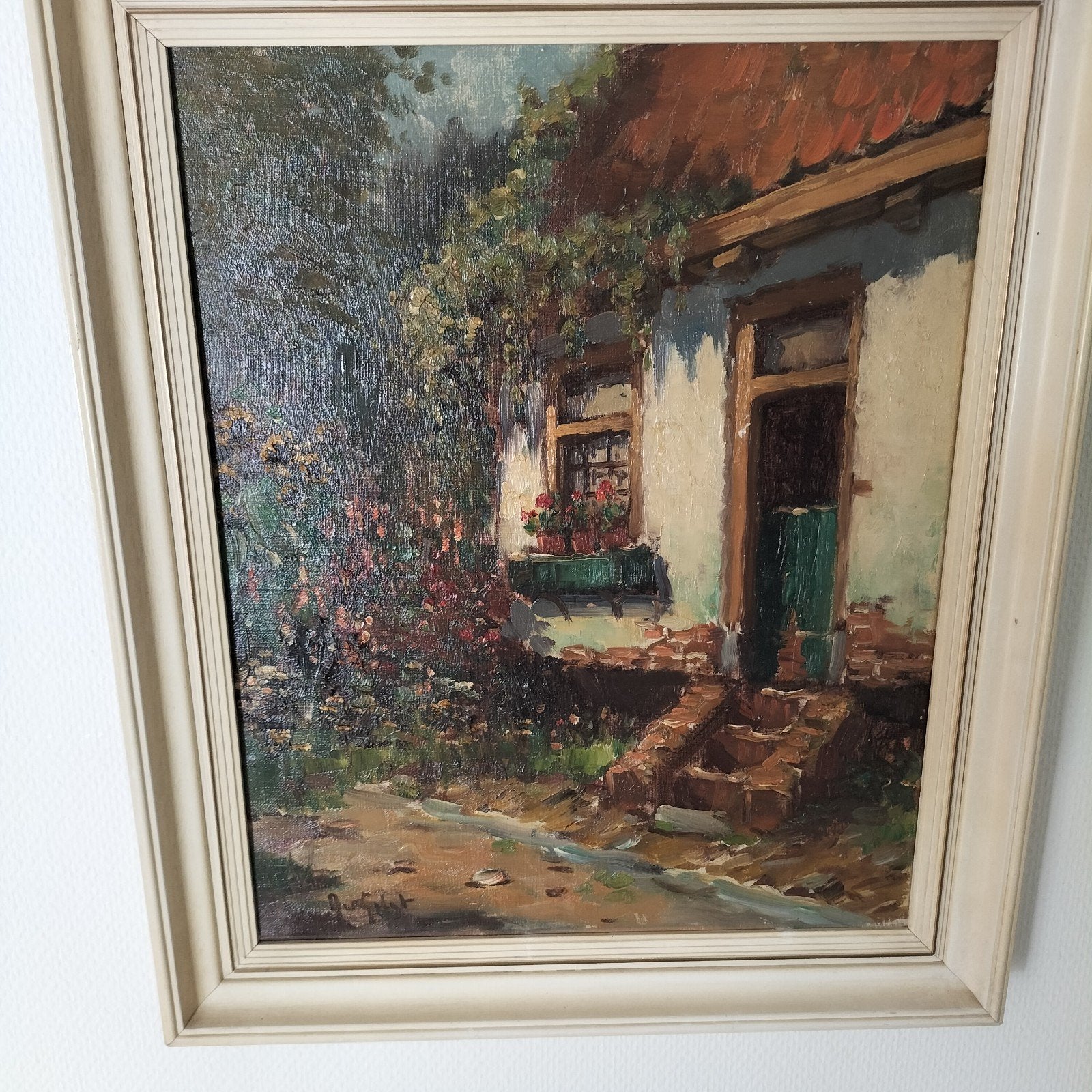 Schilderij Arnout van Gilst - Huisje in de natuur, Antiek en Kunst, Kunst | Schilderijen | Klassiek, Ophalen of Verzenden