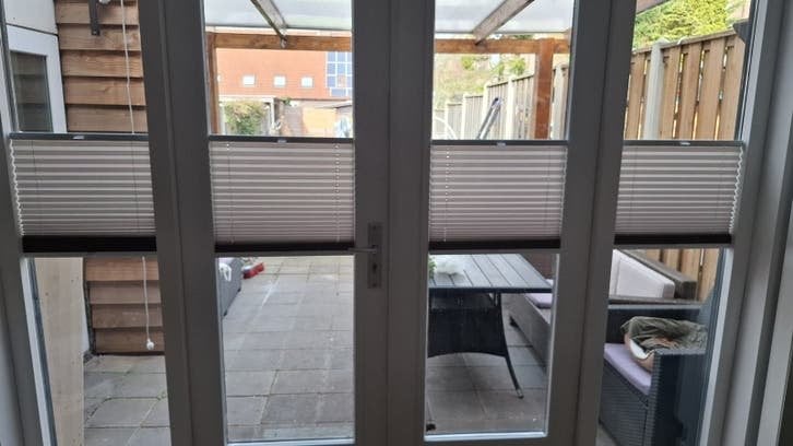 4 plisségordijnen te koop, Ophalen, Zo goed als nieuw