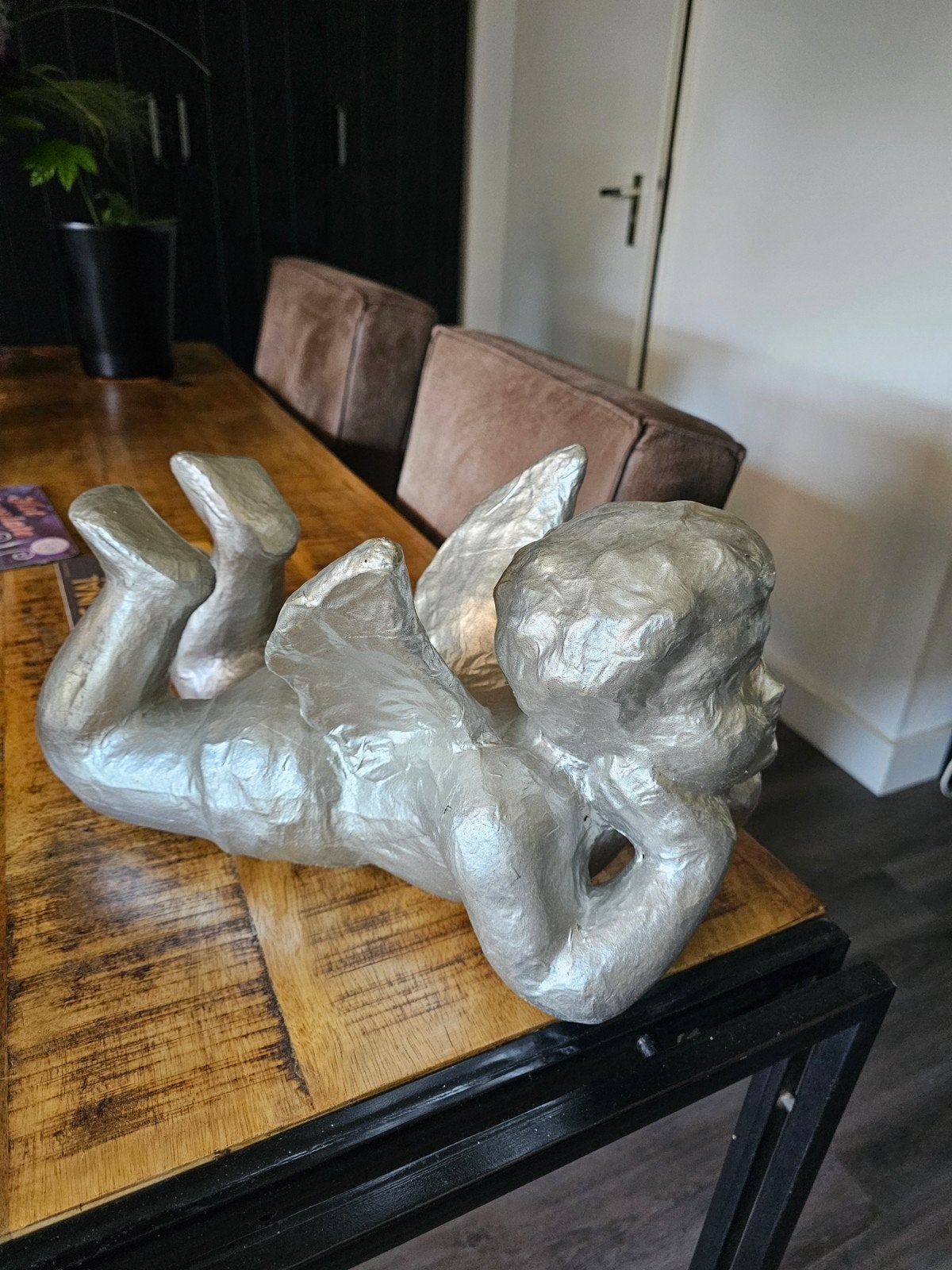 Mooie grote engel h 25 b 37 cm, Ophalen, Zo goed als nieuw