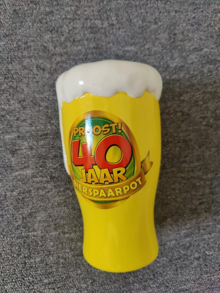Bierspaar pot 40 jaar - Proost!, Ophalen, Gebruikt, Steen, Aardewerk of Keramiek, Overige thema's