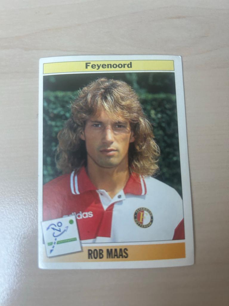Panini Voetbal 95 Plaatje Rob Maas Feyenoord #41, Ophalen of Verzenden, Zo goed als nieuw, Sticker
