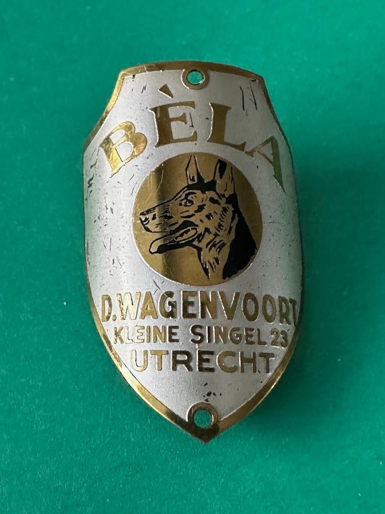 Balhoofdplaatje Bela Utrecht D. Wagenvoort balhoofd plaatje., Verzamelen, Merken en Reclamevoorwerpen, Gebruikt, Gebruiksvoorwerp