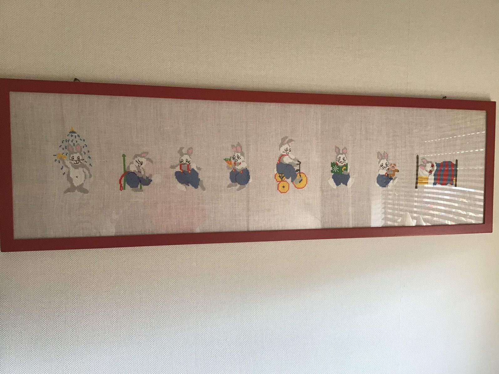 Leuke handgemaakte wanddecoratie(80cm lang), Ophalen of Verzenden