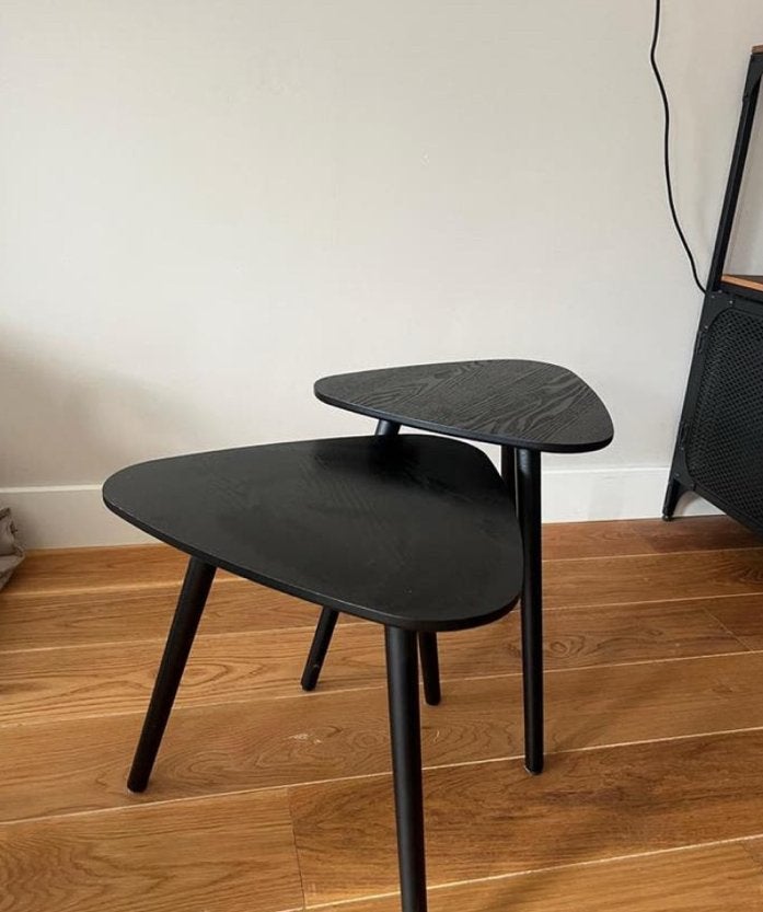 Twee bijzettafels, Ophalen, Rond, Tot twee personen, 50 tot 100 cm