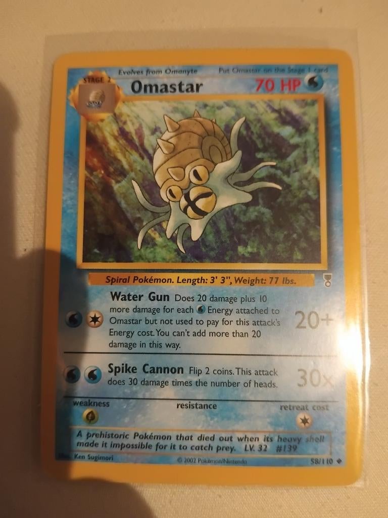 Pokémon Kaart Omastar 58/110 legendary collection, Ophalen of Verzenden, Gebruikt, Losse kaart