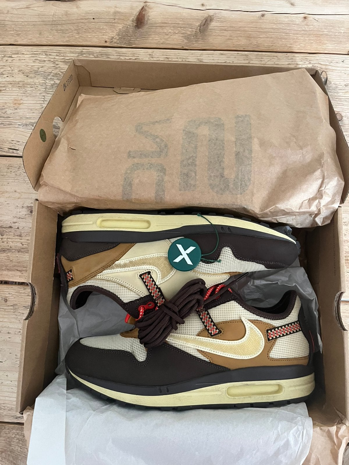 Nike Air Max 1 Travis Scott Cactus Jack maat 46 perfect, Kleding | Heren, Schoenen, Overige kleuren, Ophalen of Verzenden, Sneakers of Gympen