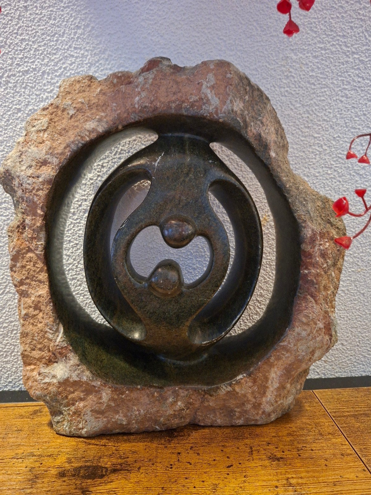 Shona sculptuur uit Zimbabwe, zeepsteen, Ophalen of Verzenden, Handgemaakt, 20 - 50 cm, Steen of Keramiek