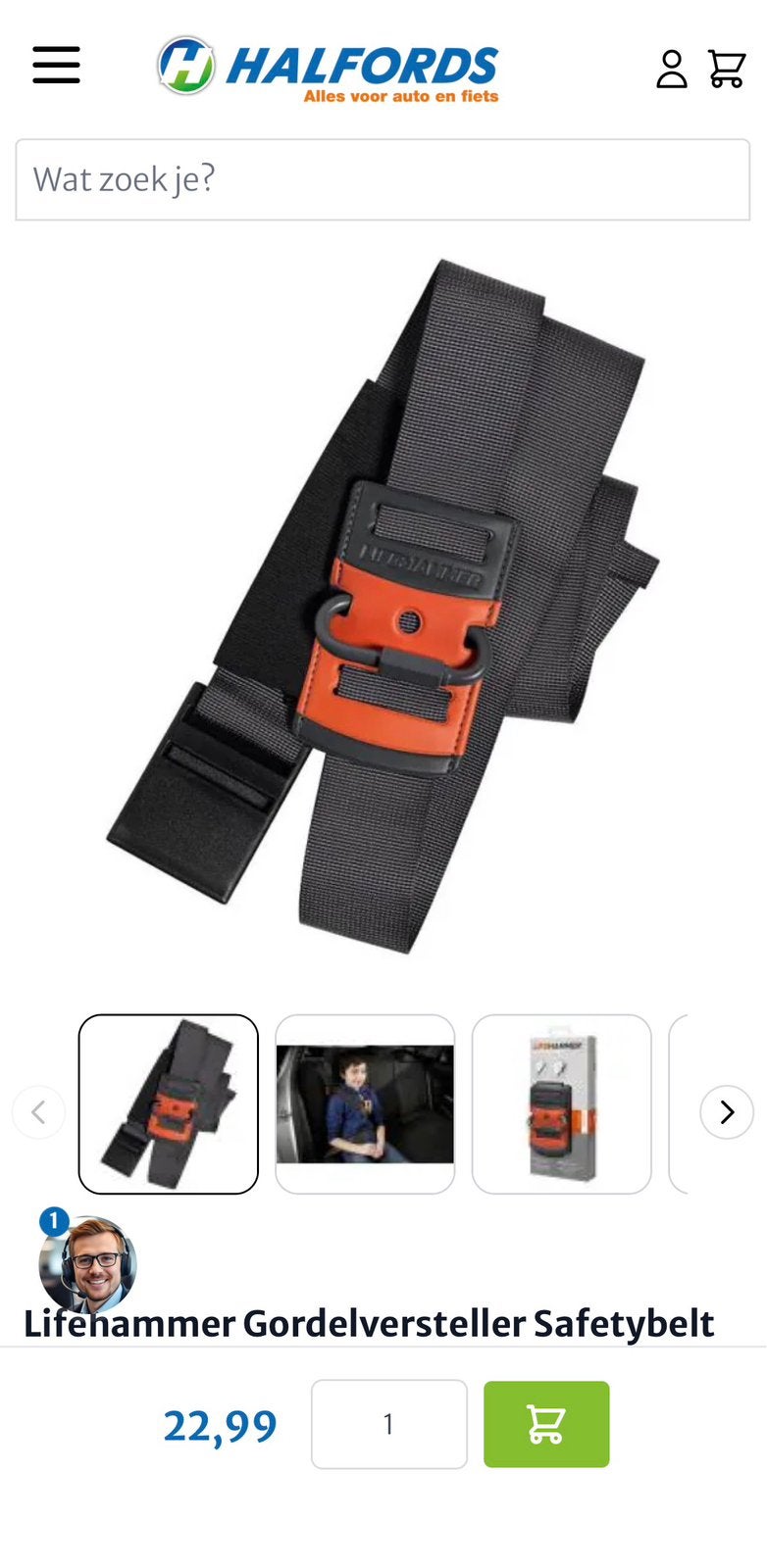 Gordelverkleiner (Lifehammer Safety Belt Solution), Overige merken, Autogordel, 15 t/m 36 kg, Ophalen of Verzenden