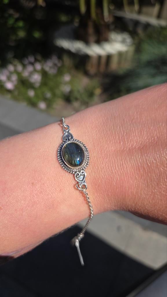 925 Zilveren Armband met Labradoriet - ca. 18 cm
