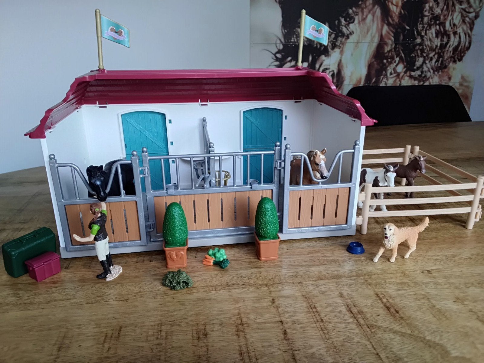Schleich paardenstal, Ophalen of Verzenden, Zo goed als nieuw