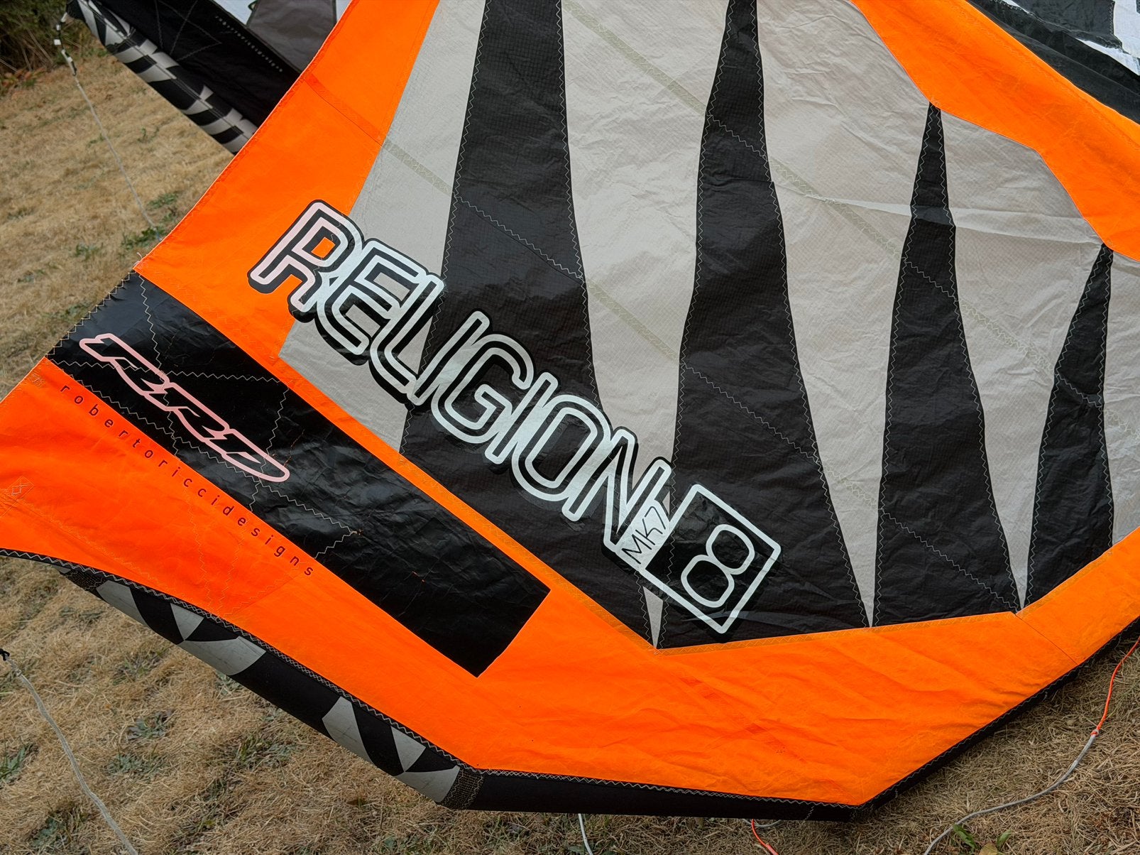 RRD religion 8m, Watersport en Boten, Kitesurfen, Geen board, Ophalen of Verzenden, Zo goed als nieuw
