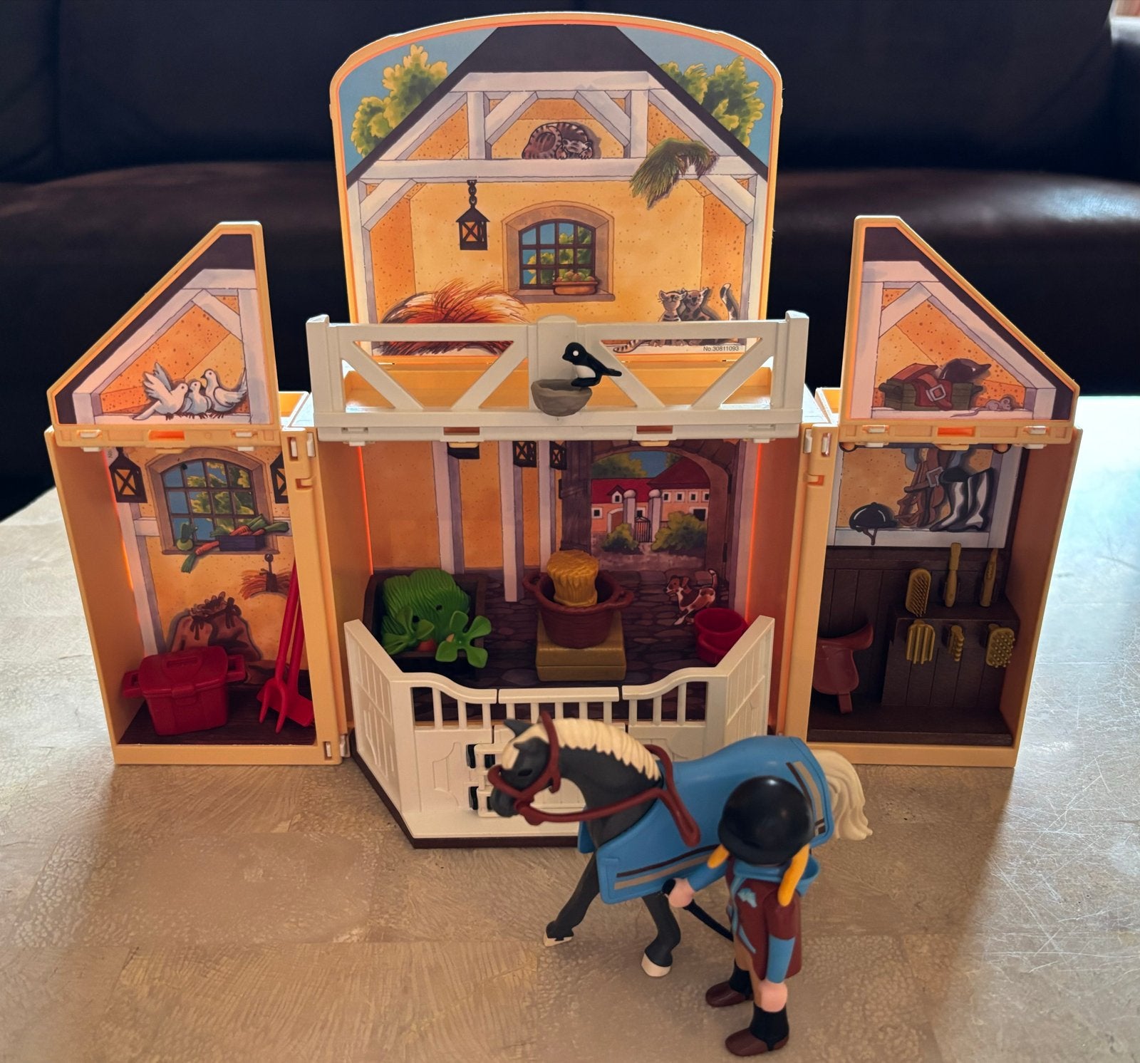 Playmobil Paardenstal Inklapbaar met Poppetje en Paard, Kinderen en Baby's, Speelgoed | Playmobil, Gebruikt, Gebouw, Country, Complete set