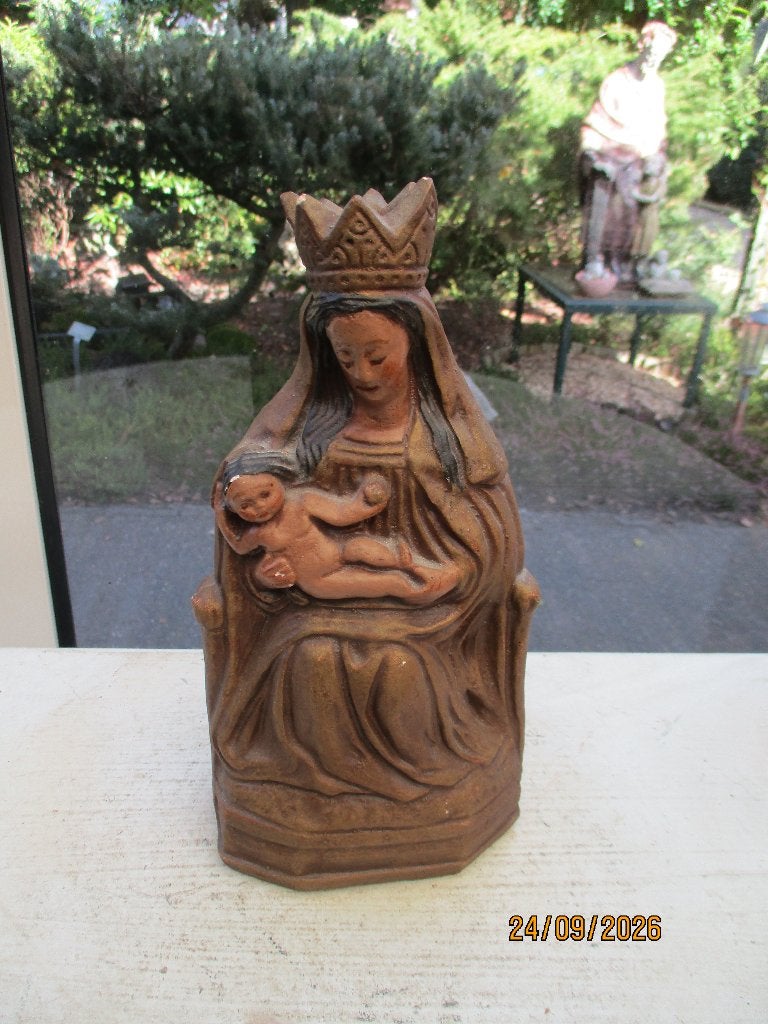 Te koop: Beeld Maria op stoel, Ophalen of Verzenden