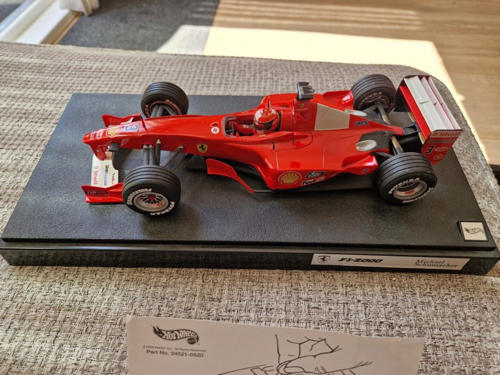 Hot Wheels Ferrari F1-2000 Michael Schumacher schaalmodel, Ophalen of Verzenden, Gebruikt, Auto, Hot Wheels