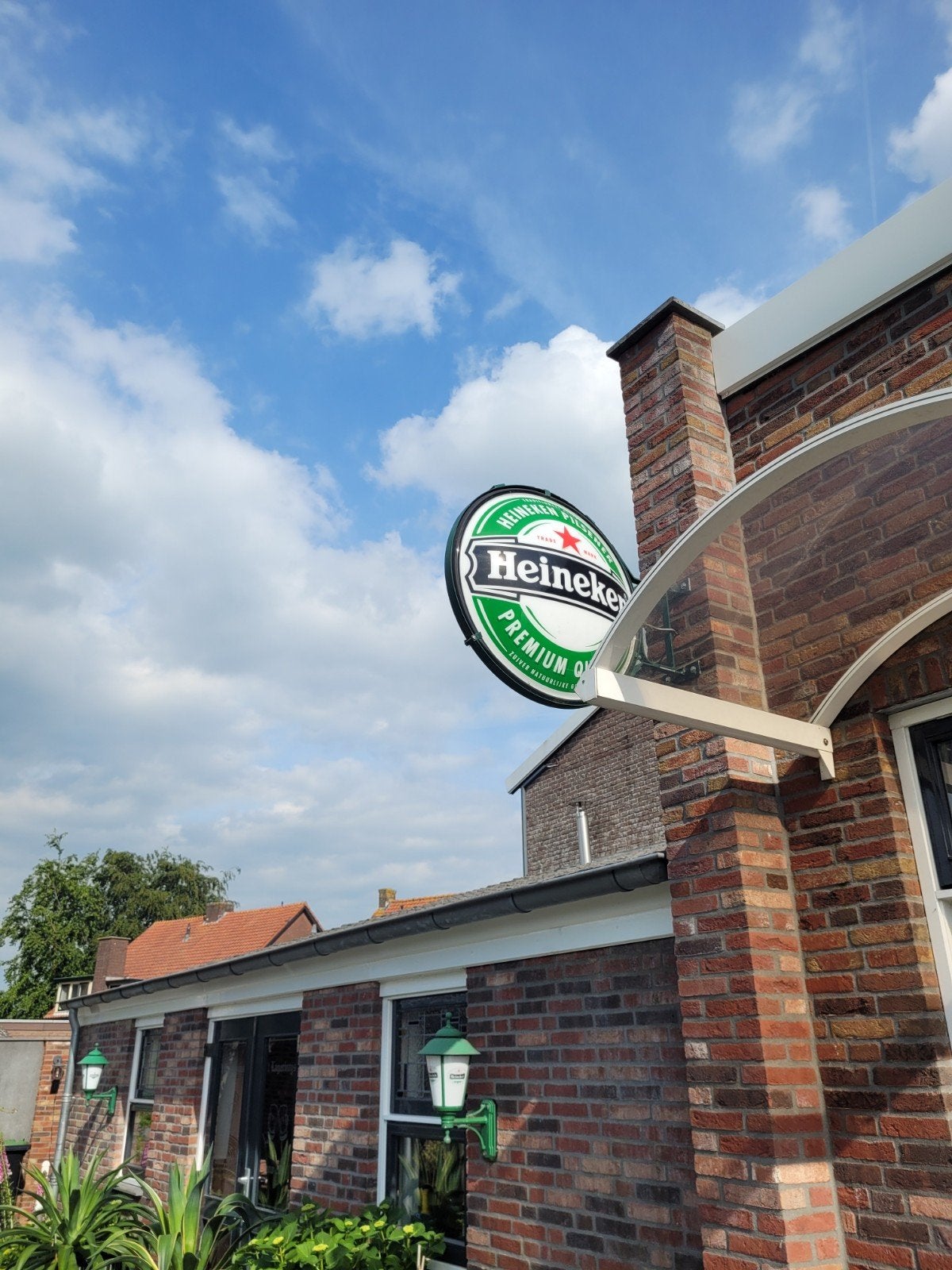 Heineken uithangbord / lichtbak, Ophalen, Gebruikt, Reclamebord, Plaat of Schild, Heineken