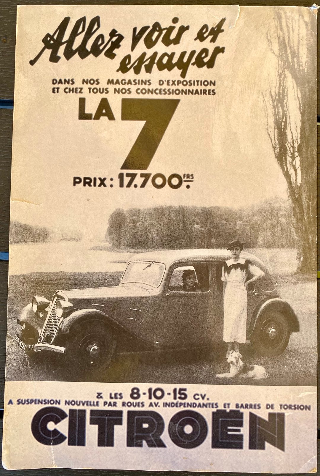 Ansichtkaart Citroen Traction Avant, Verzamelen, Ophalen of Verzenden, 1940 tot 1960, Voertuig