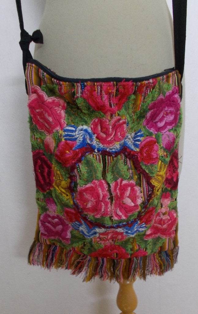 Ibiza/hippie borduur schoudertas, Sieraden, Tassen en Uiterlijk, Verzenden, Zo goed als nieuw, Overige kleuren, Schoudertasje