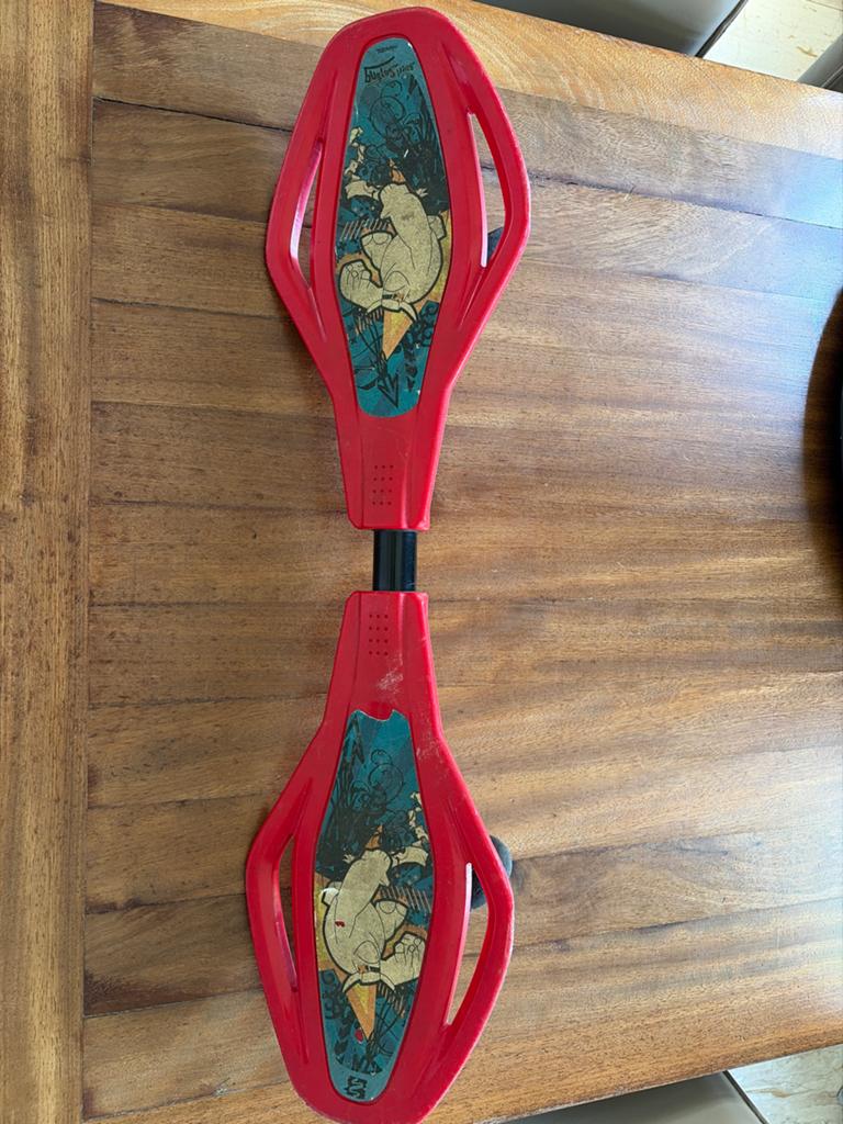 Rood Waveboard met unieke print, Ophalen of Verzenden, Zo goed als nieuw, Waveboard