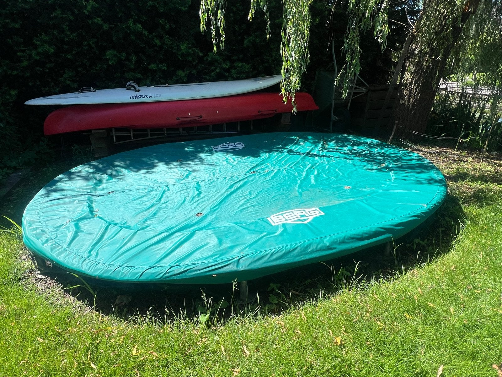 Berg Hoes voor ovaal inground trampoline voor 350x250 ovaal, Ophalen, Gebruikt