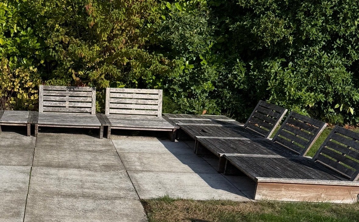 Houten tuinbank, Ophalen, Gebruikt, Hout