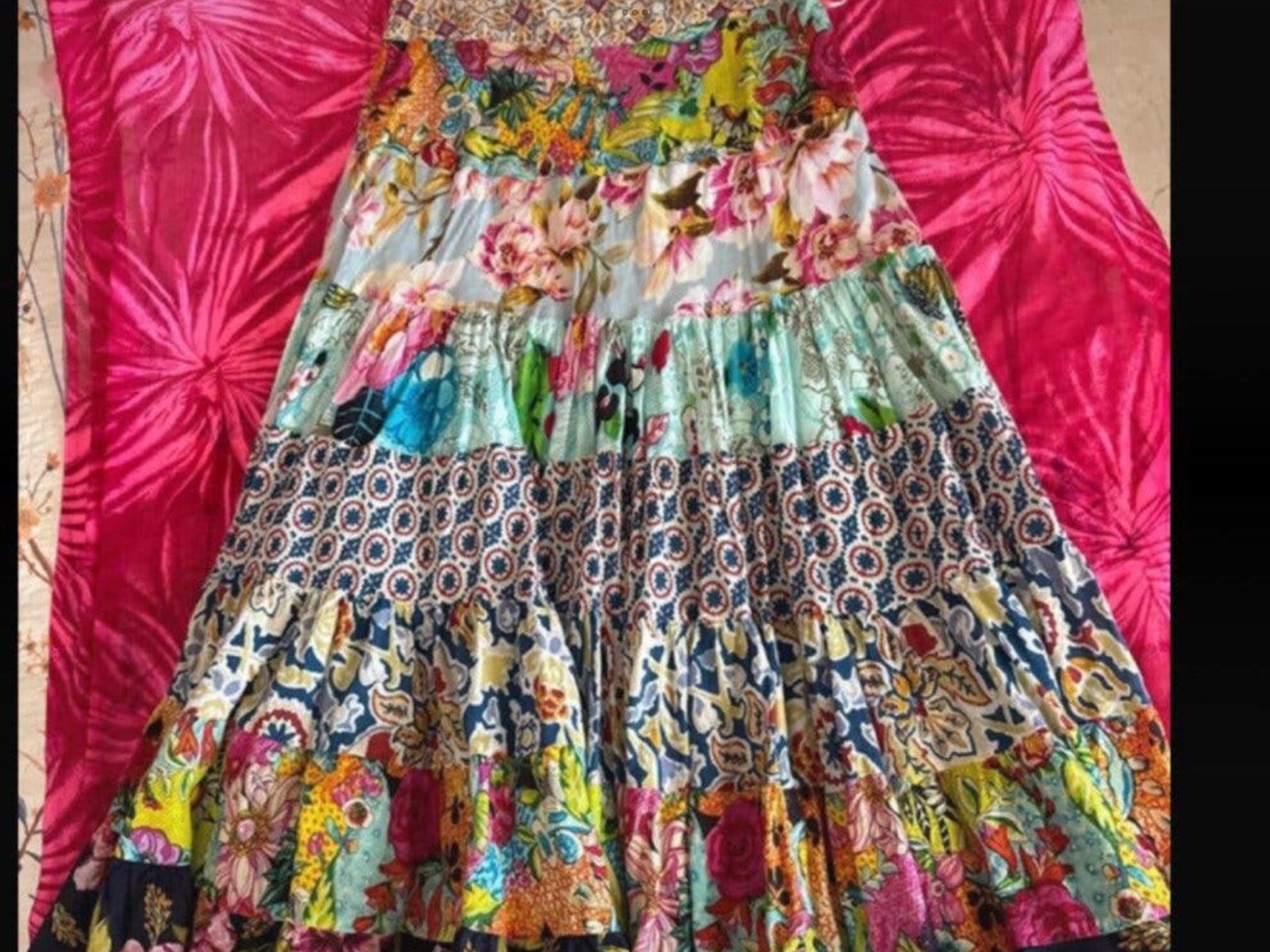 Kleurrijke Boho Maxi Rok - Maat S, Ophalen of Verzenden, Zo goed als nieuw, Maat 36 (S), Meerkleurig