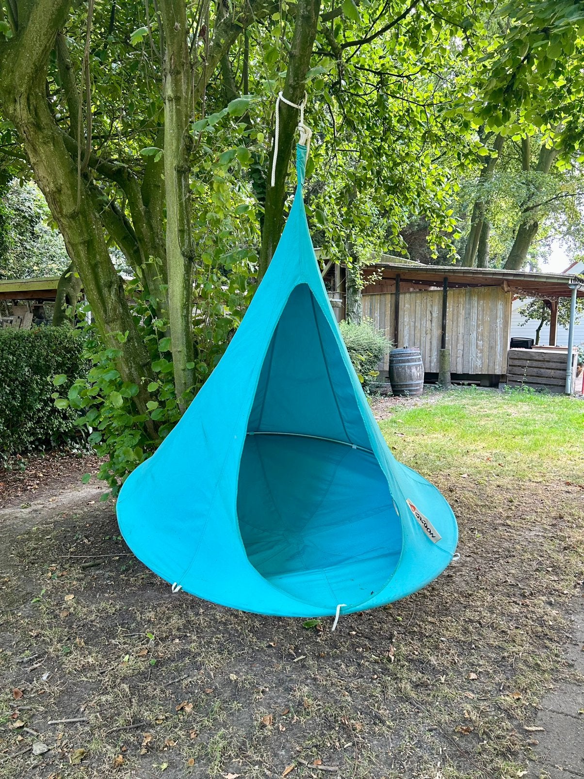 Cacoon hangstoel 1 persoons, Tuin en Terras, Hangmatten, Opvouwbaar, Ophalen of Verzenden, Zo goed als nieuw, Eenpersoons