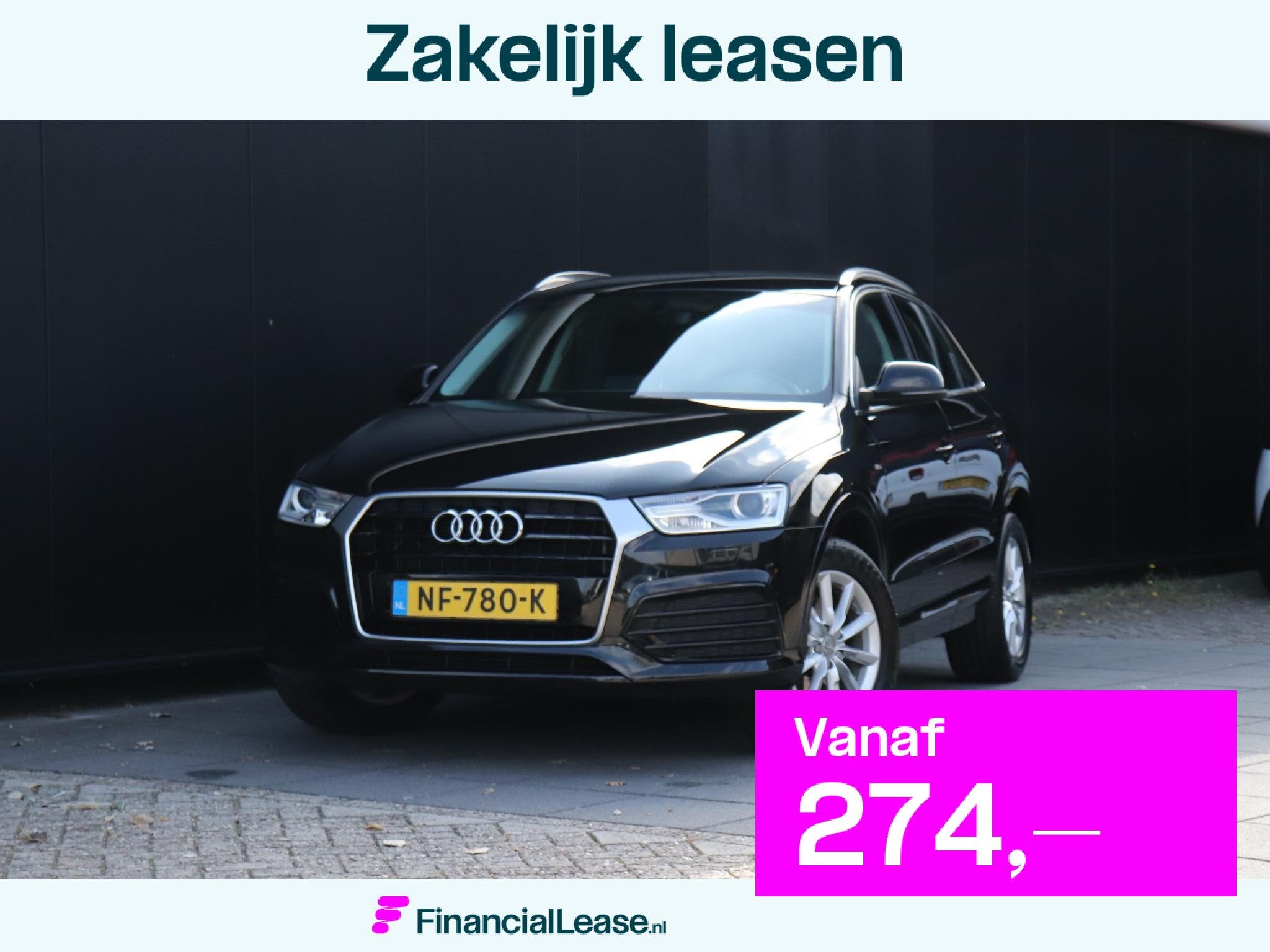 Audi Q3 1.4 TFSI CoD Adrenalin | AUT. | PDC | TREKHAAK | NAV, 4 cilinders, 150 pk, Zwart, Origineel Nederlands