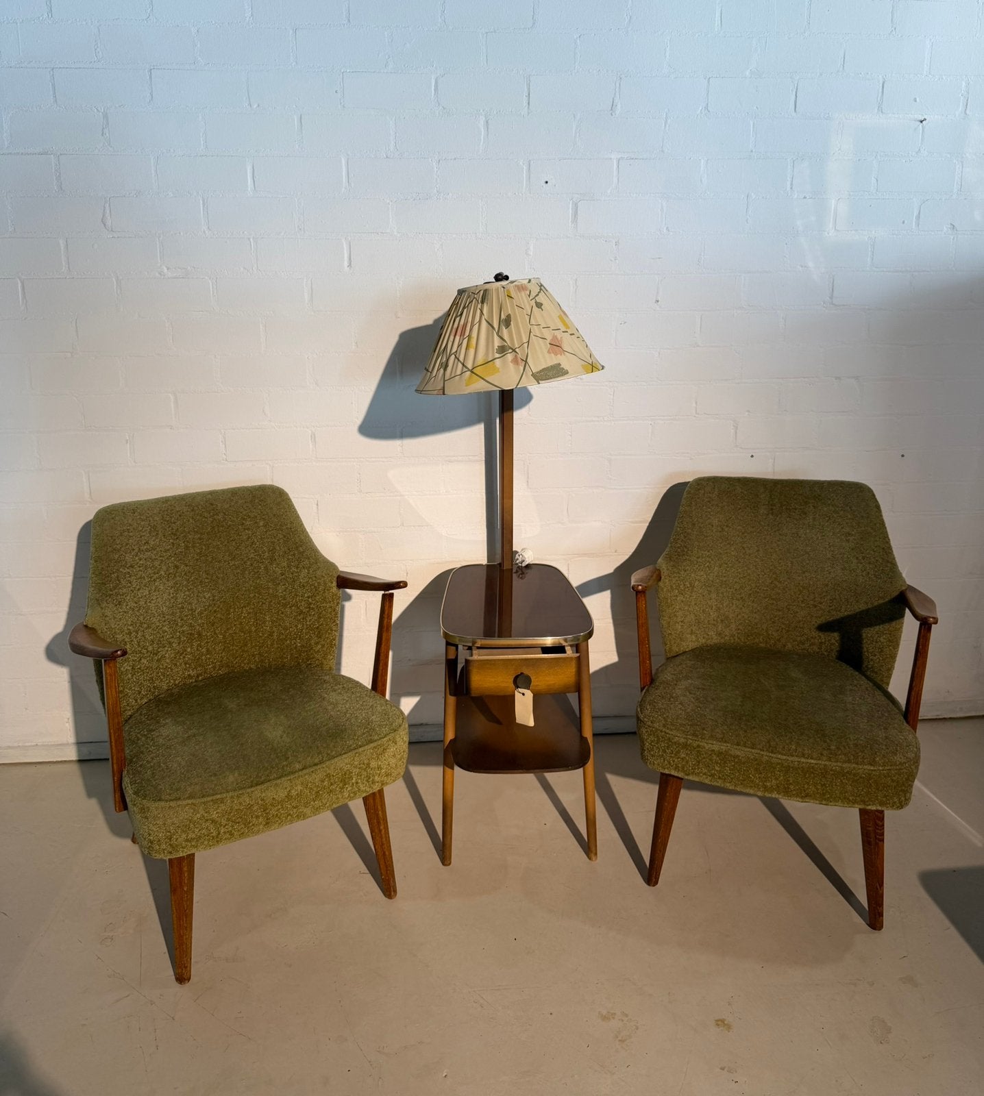 Vintage Groene Fauteuils Retro Artdeco Antiek stoelen, Ophalen, Gebruikt, Twee, Overige kleuren