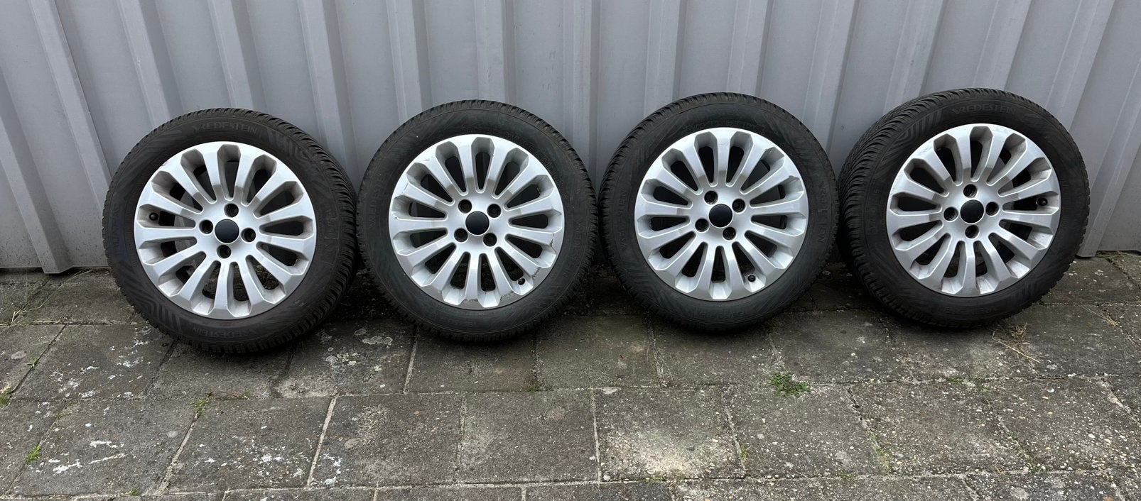 Sportvelgen 195 50 15 steek 4x98 All-season banden, Ophalen, Gebruikt, 15 inch, Banden en Velgen