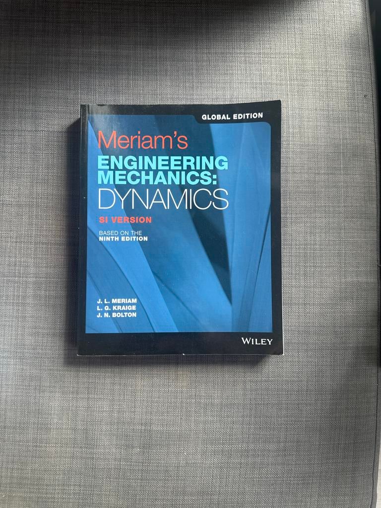 Meriam's Engineering Mechanics: Dynamics SI Version, Boeken, Ophalen of Verzenden, Beta, Gelezen, HBO