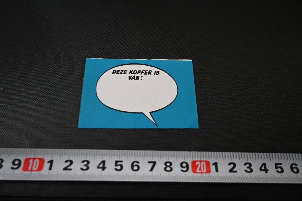 sticker Deze koffer is van:, Ophalen of Verzenden, Zo goed als nieuw