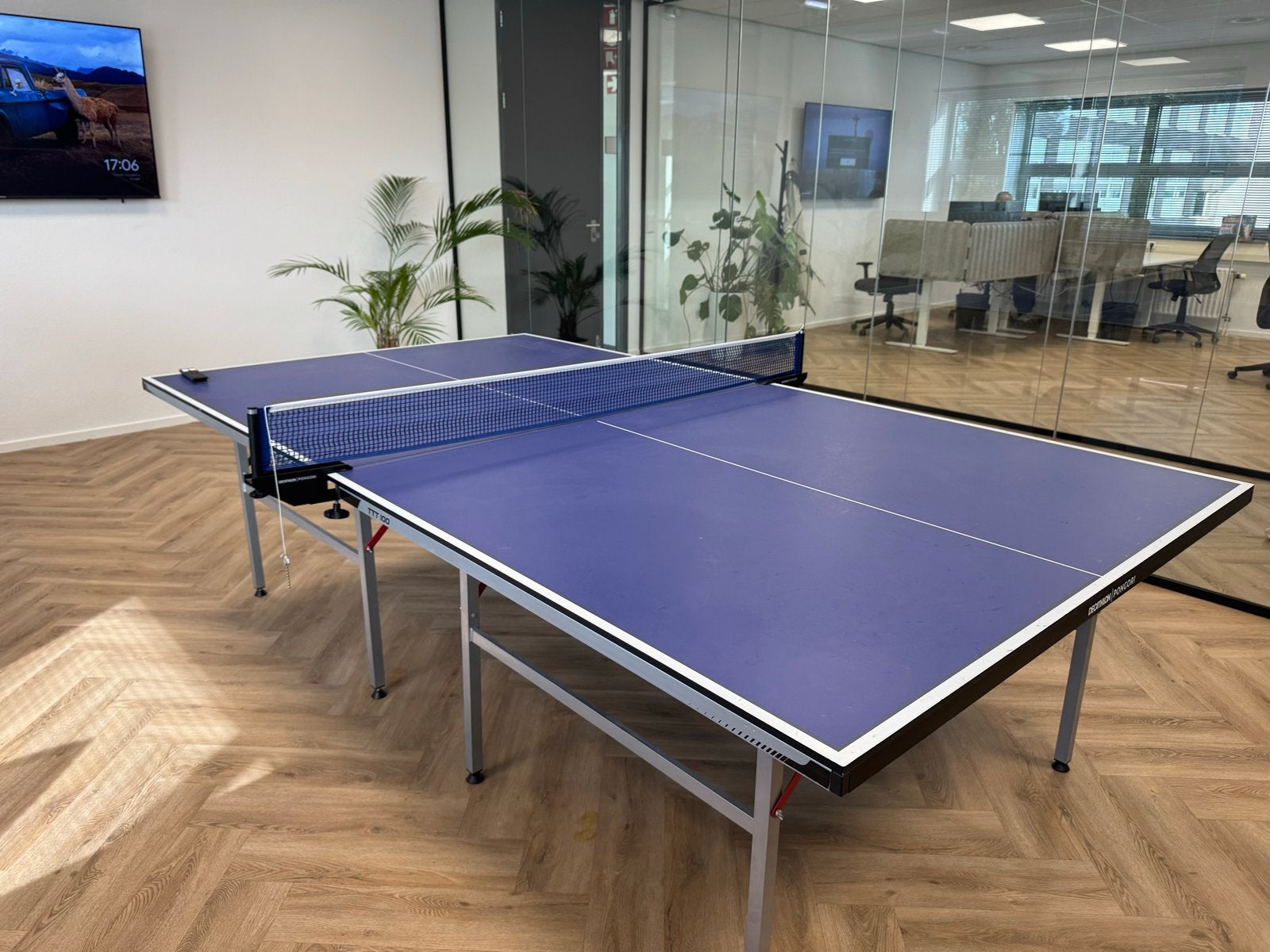 Decathlon Pongori Tafeltennistafel Indoor Inklapbaar, Ophalen, Zo goed als nieuw, Tafel Indoor, Inklapbaar