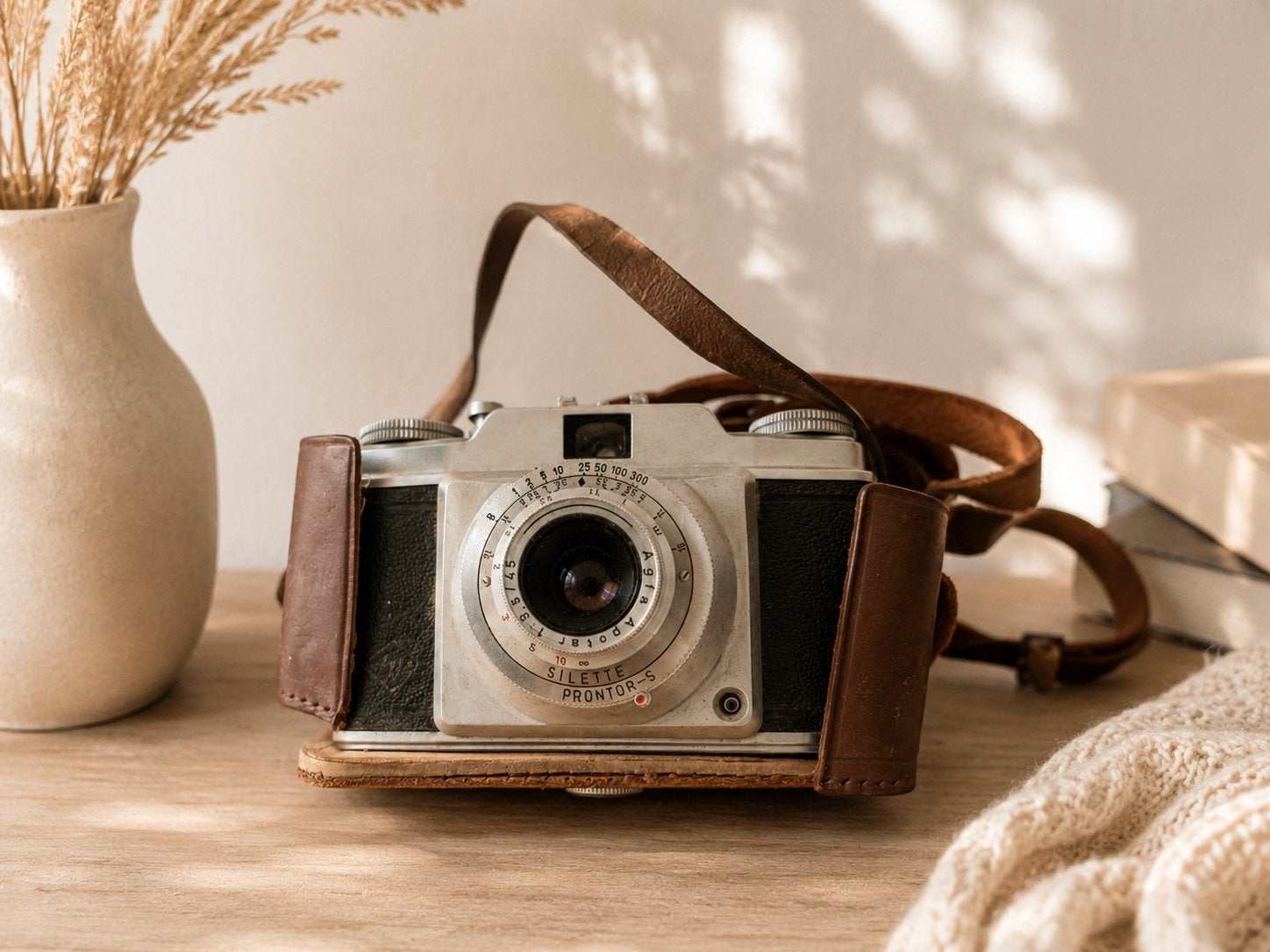Vintage Agfa camera met leren hoes, Ophalen, Niet werkend