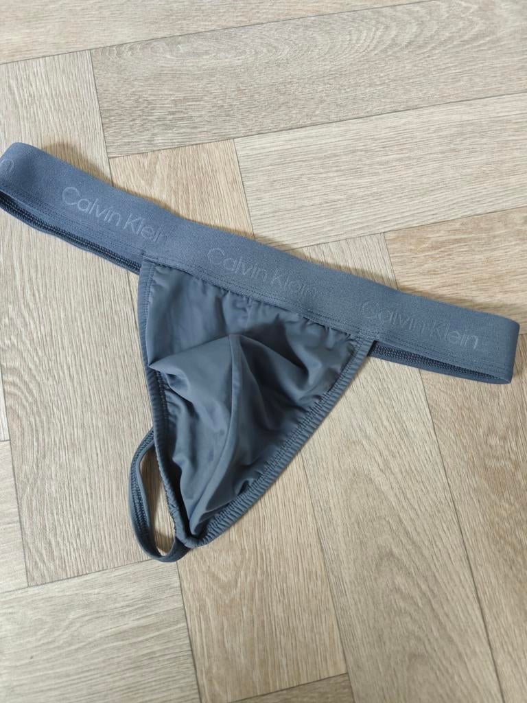 Calvin Klein Kanten String - Maat M, Kleding | Heren, Ondergoed, Verzenden, Grijs