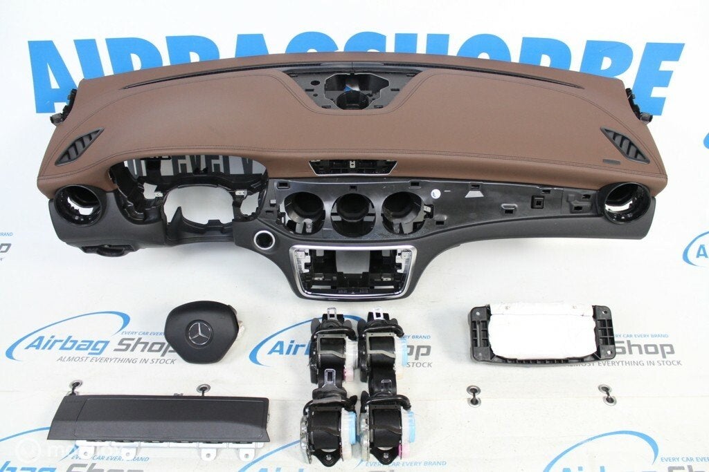 Airbag set - Dashboard leer bruin Mercedes CLA (2013-2016), Auto-onderdelen, Gebruikt, Ophalen of Verzenden