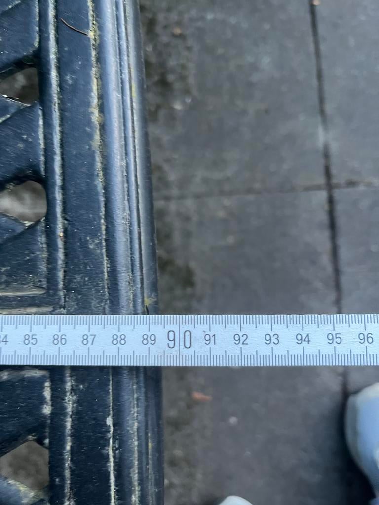 Zwarte metalen lounge tuintafel - 109x89,5x50 cm, Tuin en Terras, Tuintafels, Ophalen, Gebruikt, Rechthoekig, Metaal
