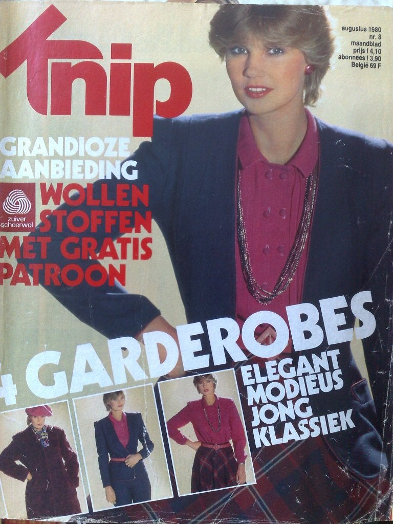 8 x Knipmode kledingpatronen uit 1980 1981 1982, Verzenden, Gebruikt, Vrouw, Knipmode