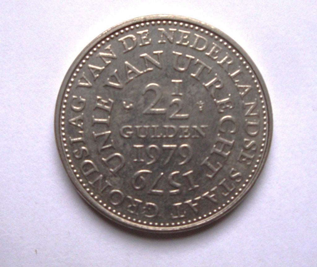 Unie van Utrecht rijksdaalder 1979, Postzegels en Munten, Munten | Nederland, Ophalen of Verzenden, Koningin Juliana, 2½ gulden