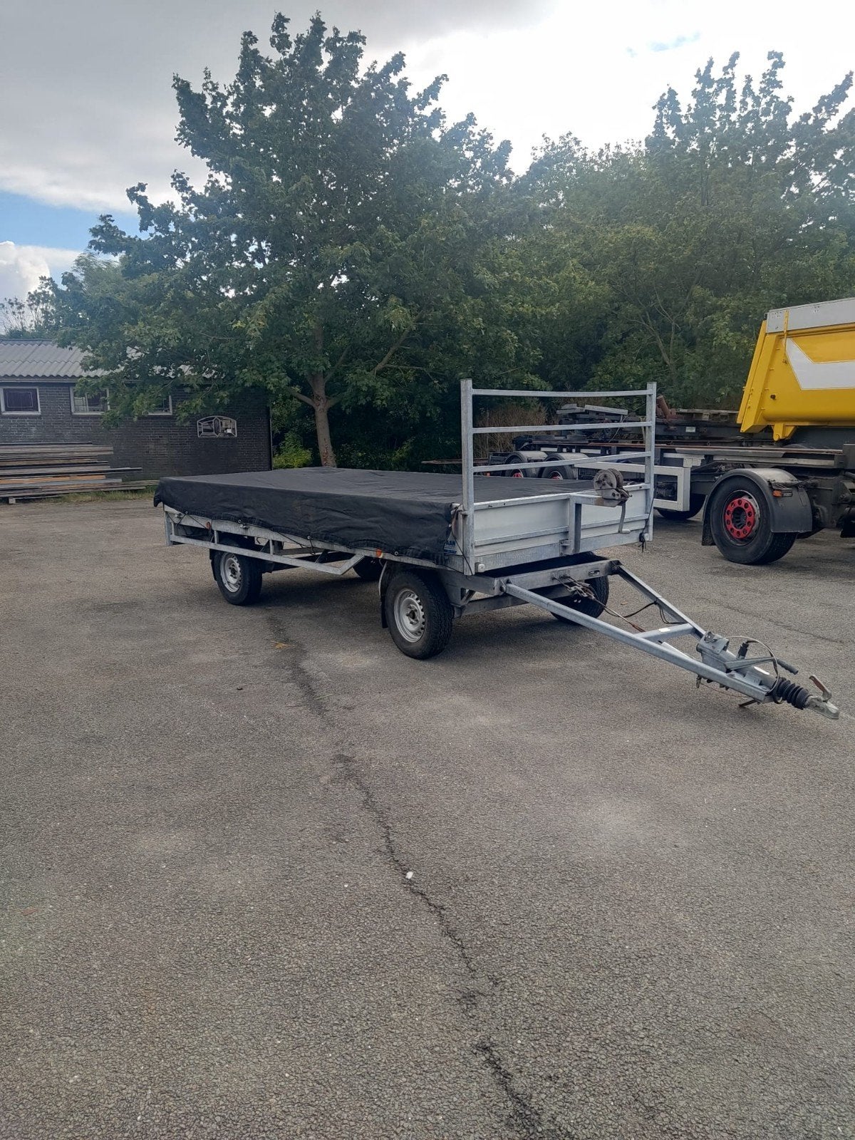 Happert gegalvaniseerde plateau schamel-aanhanger te koop, Ophalen
