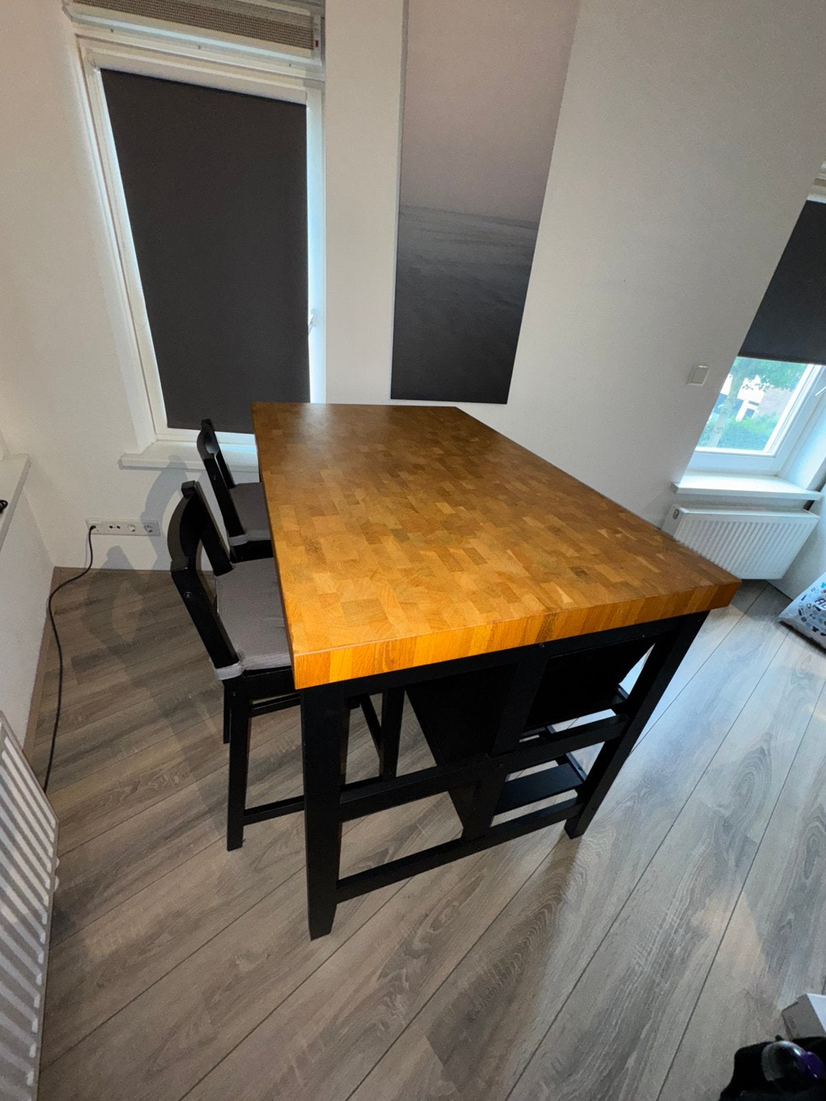Eettafel met 2 stoelen, Huis en Inrichting, Tafels | Eettafels, Ophalen, Rechthoekig, 50 tot 100 cm