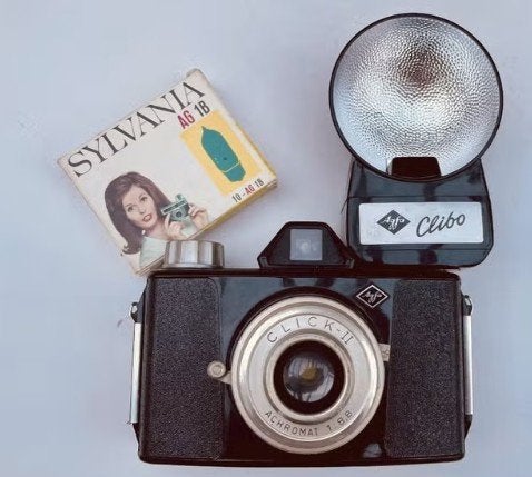 Agfa Click II met Clibo en doosje flitslampjes, Ophalen of Verzenden, Compact, Overige Merken