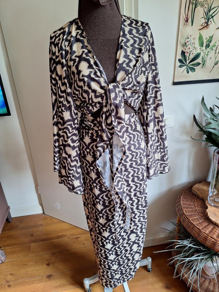 Lange overslag rok maat s m veena ibiza boho style, Ophalen of Verzenden, Zo goed als nieuw, Maat 38/40 (M), Onder de knie