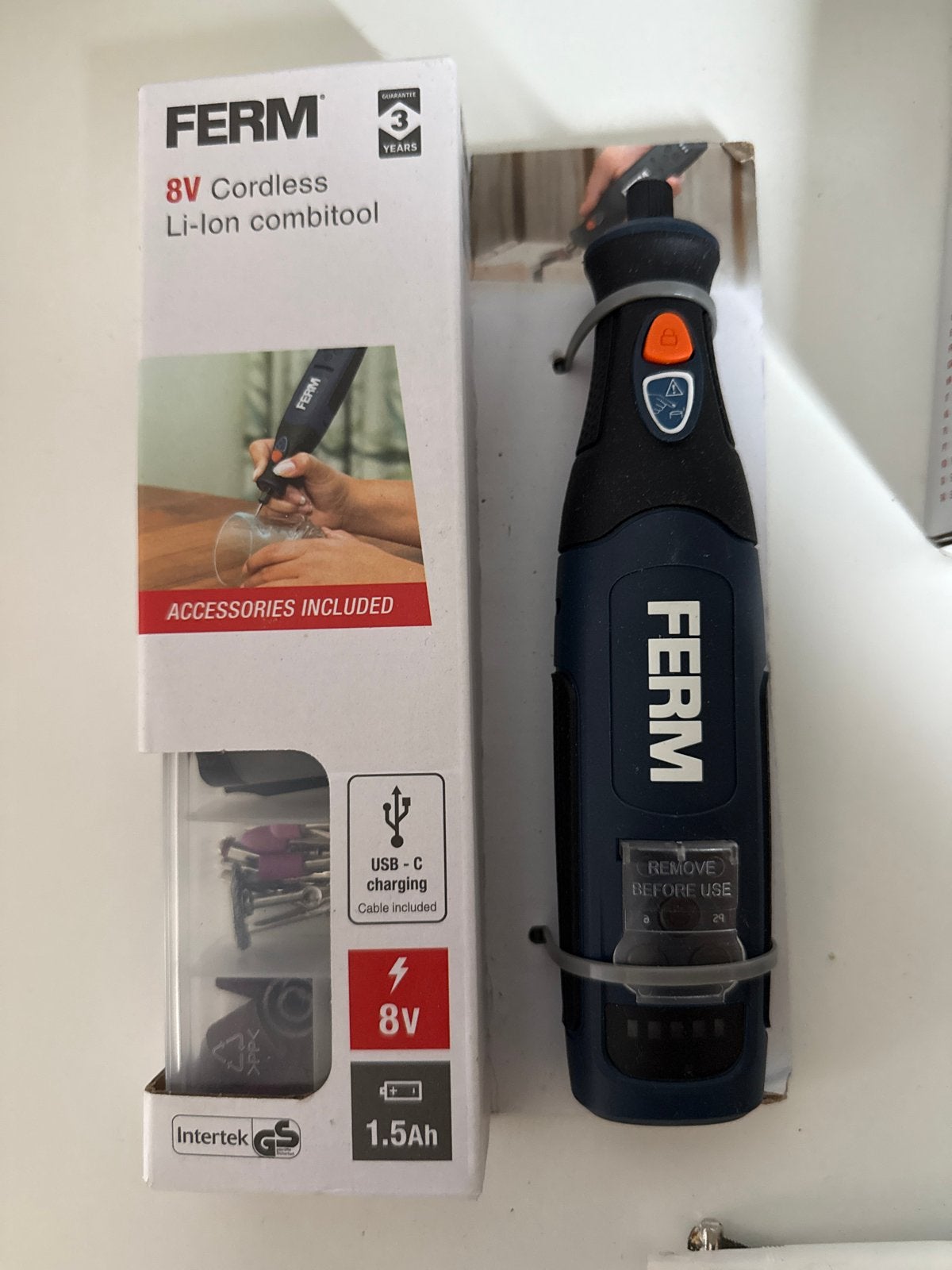 Ferm 8V Draadloze Li-ion Combitool met Accessoires, Doe-het-zelf en Verbouw, Gereedschap | Handgereedschap, Ophalen of Verzenden